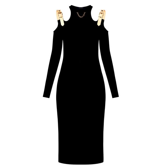 Louis Vuitton: 2024 Long Sleeve Eyelet Tab Dress w/ Buckle Straps - Picture 1 of 10